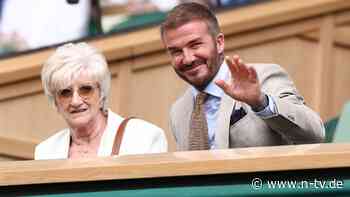 Auftakt in Wimbledon: David Beckham kommt mit Mutti
