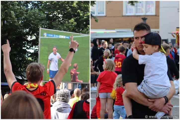 IN BEELD. Hoe Evergem de match van de buiten gebekerde Belgen ervoer