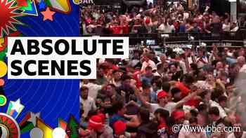 Watch England fans go wild as Bellingham scores late equaliser