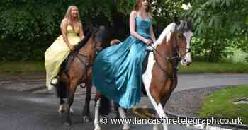 Talented Haslingden school pupils arrive on horses for prom