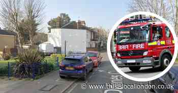 Manor Park, Daines Close - Man rushed to hospital after fire