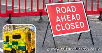 Violet Road, Bow crash: Road closed and three injured