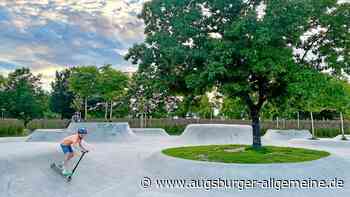 Abendstimmung auf dem Skate-Parcours im Reese-Park