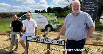 Oswaldtwistle cricket club front entrance transformed