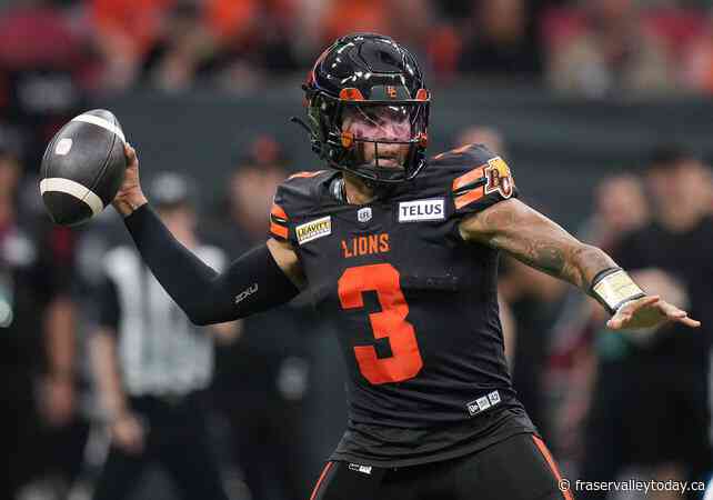 B.C. Lions quarterback Vernon Adams Jr. named CFL’s top offensive player for June
