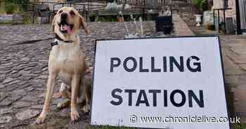 Dogs at polling stations in the North East as the region votes in General Election 2024