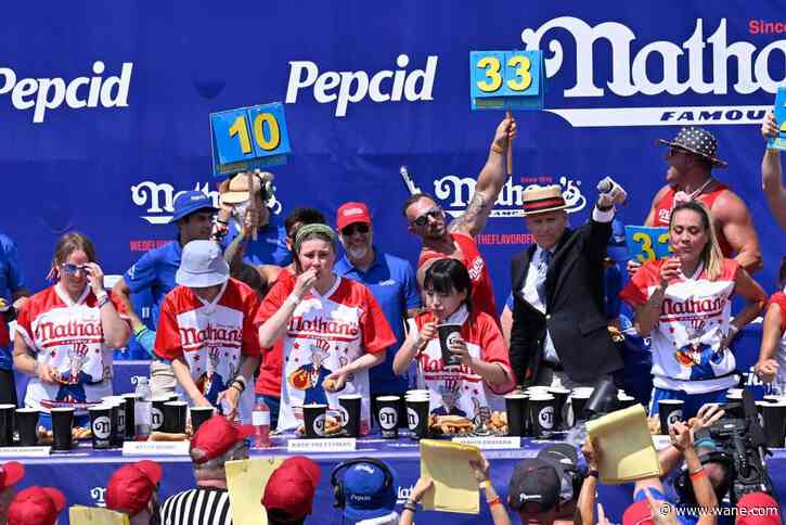 Northwest Ohio woman competes in Nathan’s Hot Dog Eating Contest for second straight year