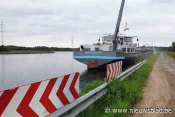Stikstofleiding lek geboord bij werken aan los- en laadkade aan Albertkanaal in Ham