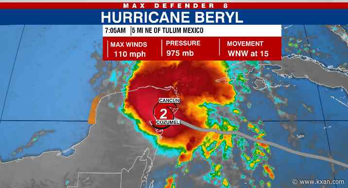 Hurricane Beryl weakens to Category 1 storm over Mexico
