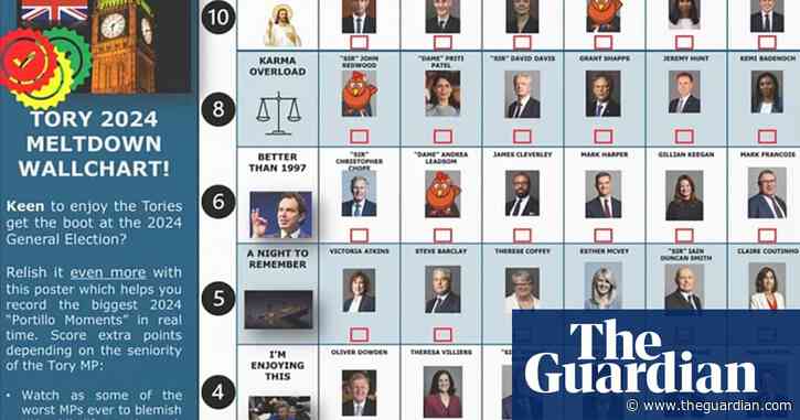 Tory wipeout bingo: online sellers cash in with election games and wallcharts