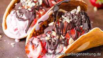Selbstgemachte Eis-Taco-Schale zum Befüllen bringt Eisdielen-Feeling in die eigene Küche