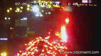 Southbound express lanes reopen after I-95 crash