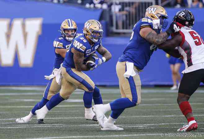 Winnipeg Blue Bombers top Ottawa Redblacks 25-16 for first win of CFL season