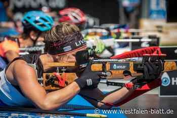 Erster Citybiathlon auf dem Neustadtmarkt in Warburg