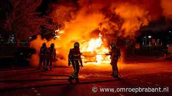 Bestelbus en twee auto's door brand verwoest