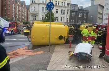 FW-DO: LKW kippt auf der Silberstraße umgekippt