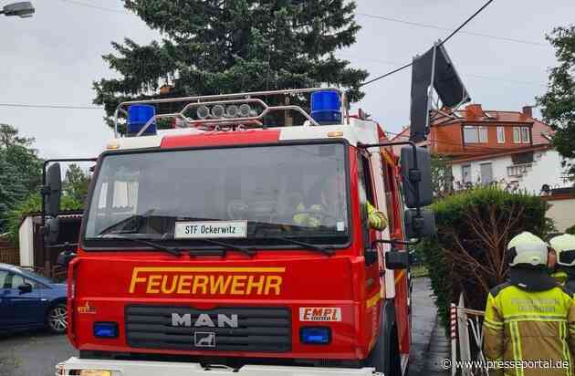 FW Dresden: Gewitter mit Sturmböen sorgt am späten Samstagnachmittag für mehrere Feuerwehreinsätze