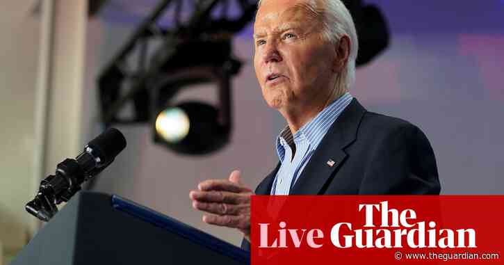 Biden defends his campaign as swing-state Democrat calls for him to exit race – as it happened