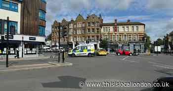 Lee High Road: Police at the scene of incident 