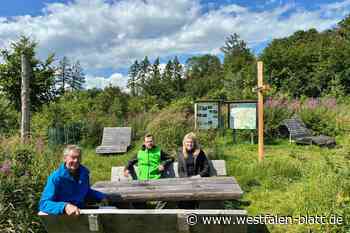 Rastplatz am Gipfelkreuz des Paderborner Höhenwegs neu gestaltet