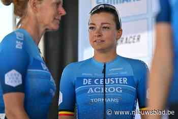 Jesse Vandenbulcke op het podium in de Ronde van Twente