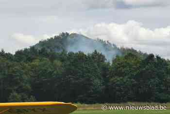 Heidebrand door vuurpijl vanuit heli tijdens vlieghappening in Zwartberg