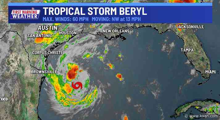 Beryl's track shifts again, less impact locally