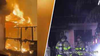 Video shows Westchester home engulfed in flames in fire that left person hospitalized