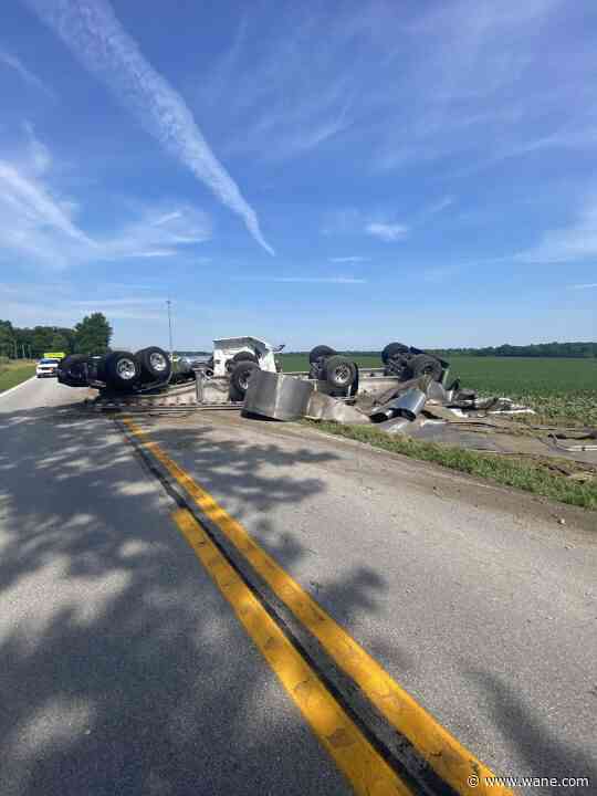 Driver says semi crashed on DeKalb County road due to oncoming vehicle