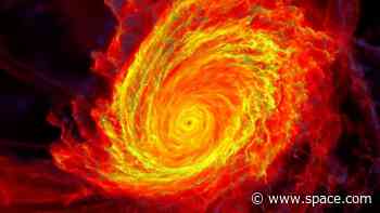 Watch a supermassive black hole trap a 'fluffy' disk in this simulation