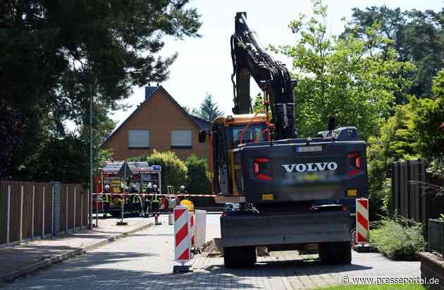 FW Hambühren: Erneut Gasleitung in Hambühren bei Bauarbeiten beschädigt