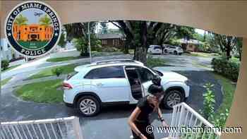 ON VIDEO: Police search for porch pirate who stole packages in Miami Springs