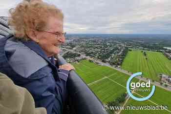 95-jarige Astrid Broux maakt eerste ballonvaart: “Dit is mijn laatste wens, daarna mag ik doodgaan”