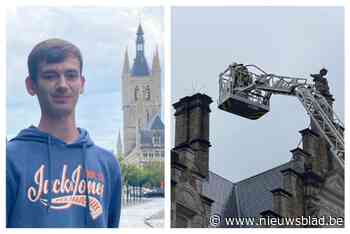 Brokstuk valt op Grote Markt na blikseminslag: “Een geluk dat hier niemand voorbijkwam”