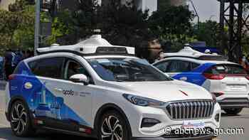 A driverless car hits a person crossing against the light in China