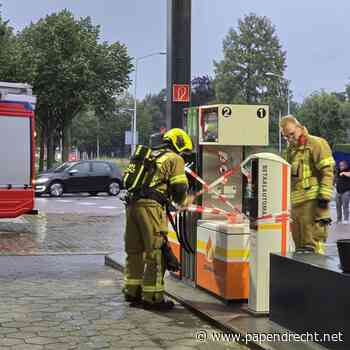 Lekkende brandstofslang bij tankstation Berkman