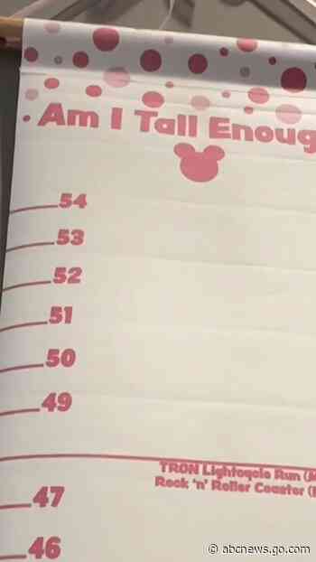WATCH:  Mom makes Disney height chart to mark daughter's growth by which rides she can ride