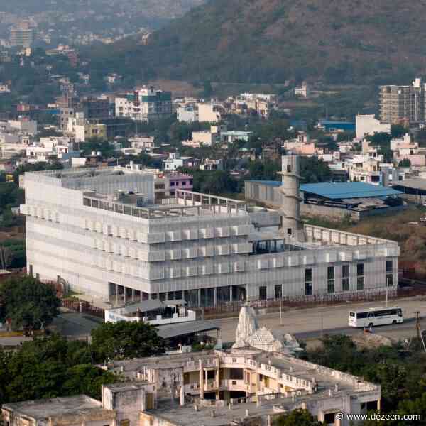Studio Saar wraps cultural centre with perforated marble screens