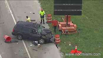 At least 1 hurt in crash on northbound Turnpike after Golden Glades interchange