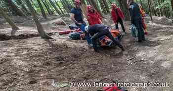 RPMRT help injured mountain biker from Edenfield woods