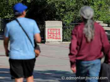 Anti-Israel spray-painted messages denounced on Edmonton's Victoria Promenade