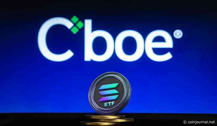 Solana ETF Plan Officially Confirmed by Cboe SEC Filing