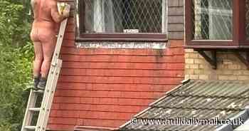 Police called to report of man painting outside of house naked