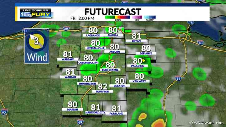 Tracking Friday scattered rain/storms