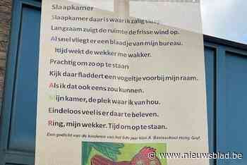 Schoolkinderen maken poëzie voor gedichtenroute Davidsfonds