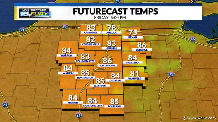 Heat and humidity build with isolated storms