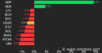 CoinDesk 20 Performance Update: XRP Gains Amid Overall Index Decline