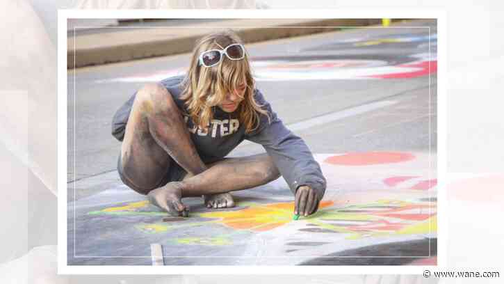 Chalk Walk photos show artists as art