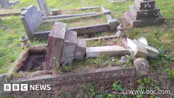 Gravestones vandalised and destroyed at cemetery