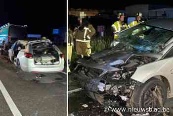 Auto rijdt in op stilstaande aanhangwagen met bestelwagen in Brecht: één gewonde